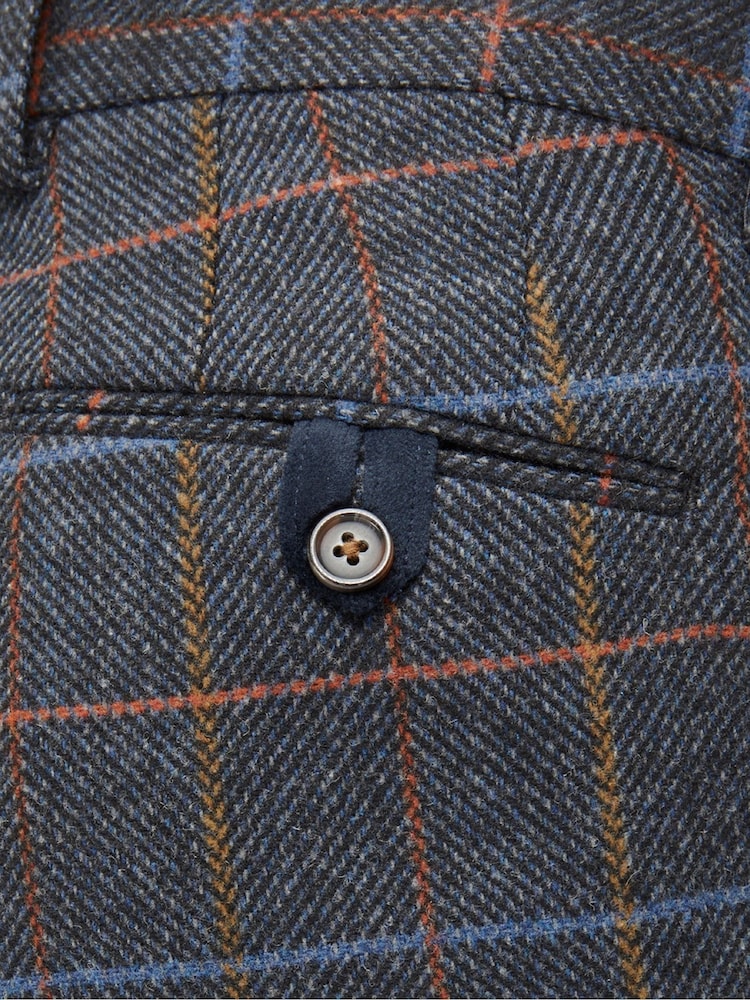 Skopes Grey Doyle Tweed Tailored Wool Blend Suit: Trousers - Image 4 of 4