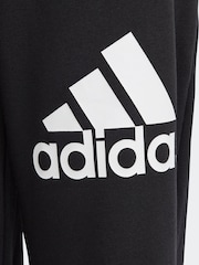 adidas Black Regular Fit Sportswear Essentials Big Logo Cotton Joggers - Image 6 of 6