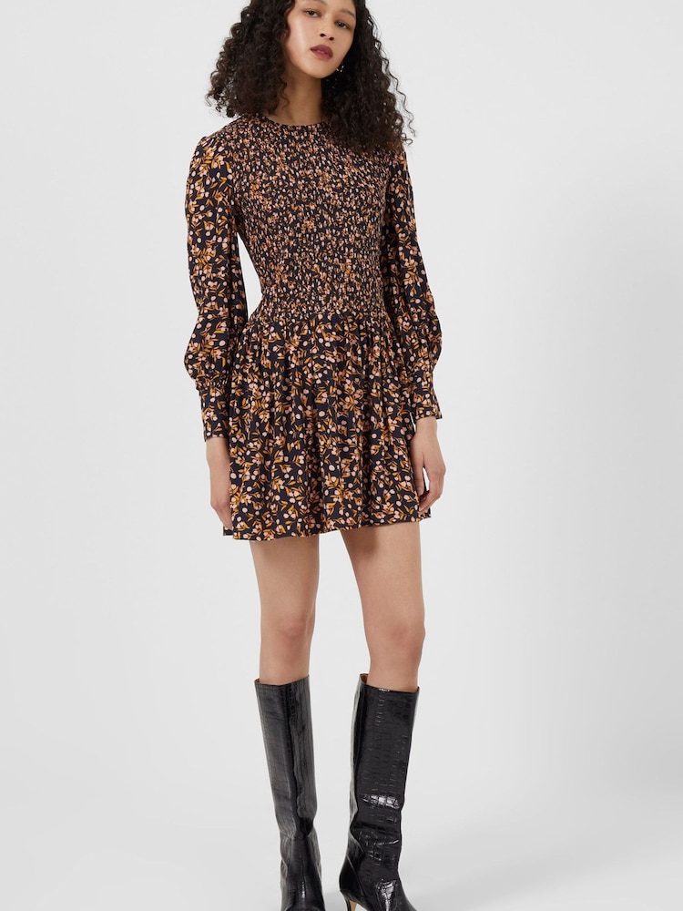 French Connection Blue Berrit Colette Crepe Dress - Image 2 of 5