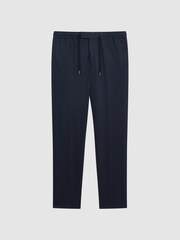 Reiss Navy Sob Jersey Mixer Slim Fit Trousers - Image 2 of 5