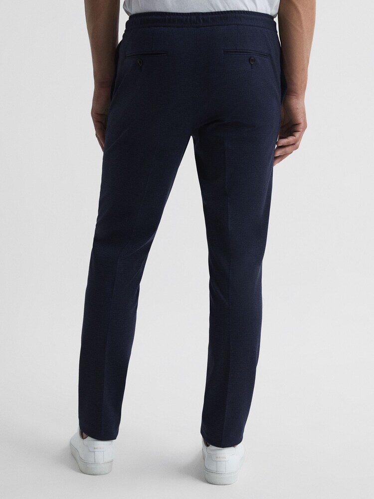 Reiss Navy Sob Jersey Mixer Slim Fit Trousers - Image 5 of 5