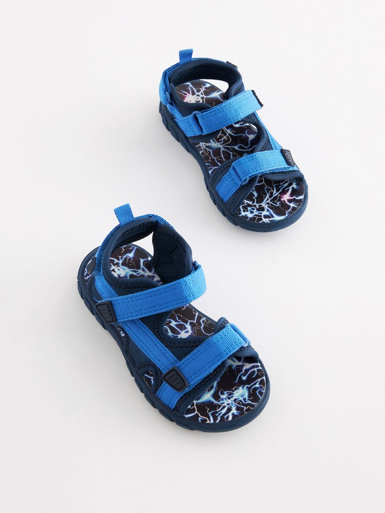 Cobalt Blue Wide Fit (G) Lightweight Touch Fastening Adjustable Strap Trekker Sandals - Image 1 of 5 Cobalt Blue Wide Fit (G) Lightweight Touch Fastening Adjustable Strap Trekker Sandals - Image 1 of 5