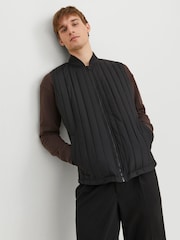 JACK & JONES Black Lightweight Quilted Padded Gilet - Image 3 of 5