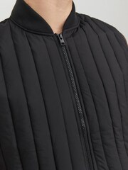 JACK & JONES Black Lightweight Quilted Padded Gilet - Image 4 of 5
