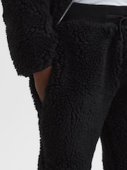 Reiss Black Eric 9-12 yrs Fleece Joggers - Image 4 of 6