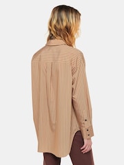 Whistles Natural Stripe Oversized Shirt - Image 2 of 5
