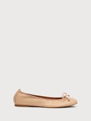 LK Bennett Natural Trilly Leather Ballerina Pumps - Image 1 of 4