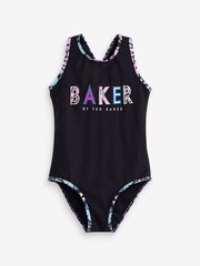 Baker by Ted Baker Black Logo Swimsuit - Image 2 of 5