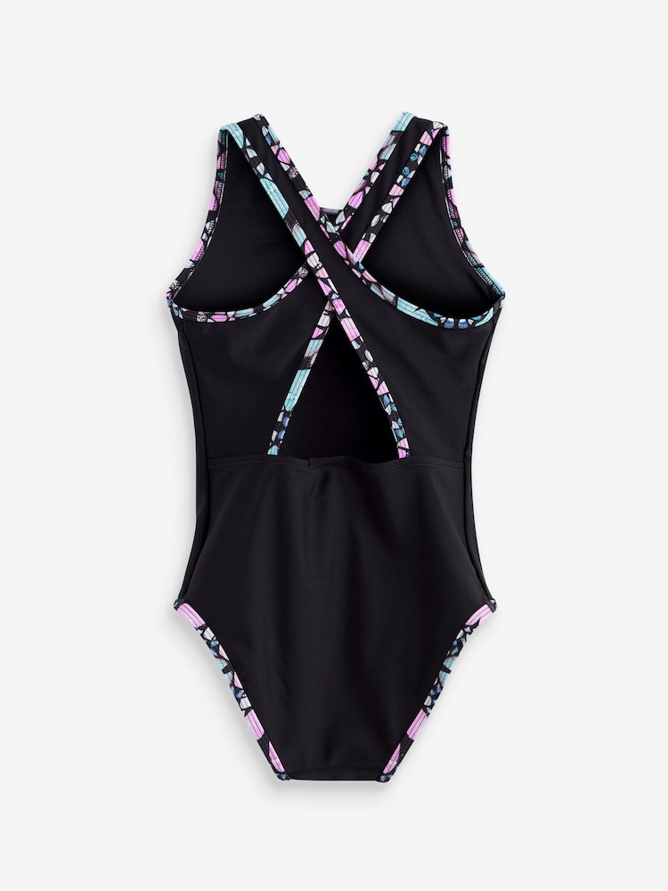 Baker by Ted Baker Black Logo Swimsuit - Image 3 of 5