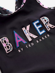 Baker by Ted Baker Black Logo Swimsuit - Image 4 of 5