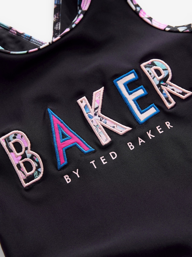 Baker by Ted Baker Black Logo Swimsuit - Image 4 of 5