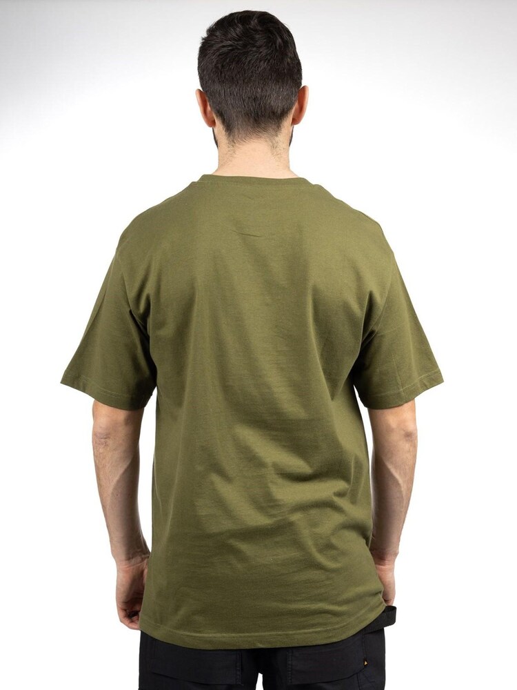 Caterpillar Green 100% Cotton Trademark Logo T-Shirt - Image 2 of 5