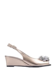 Pavers Slingback Peep-Toe Wedge Heels - Image 1 of 5