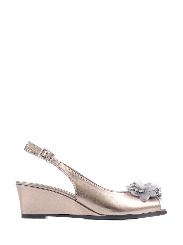 Pavers Slingback Peep-Toe Wedge Heels - Image 1 of 5