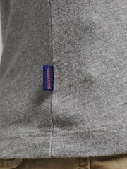Grey Marl/Rich Navy - Хлопковая бейсбольная футболка Superdry - Изображение 5 из 5