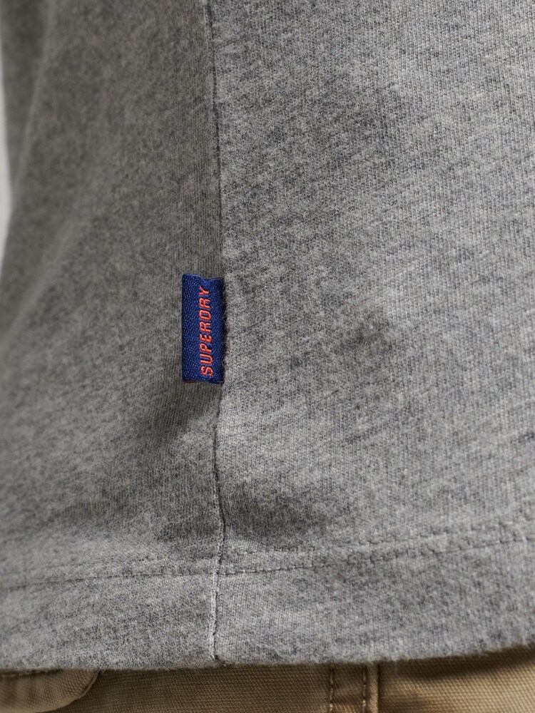 Grey Marl/Rich Navy - Хлопковая бейсбольная футболка Superdry - Изображение 5 из 5