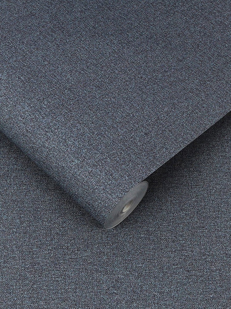 Graham & Brown Blue Twill Denim 10M Wallpaper - Image 3 of 3