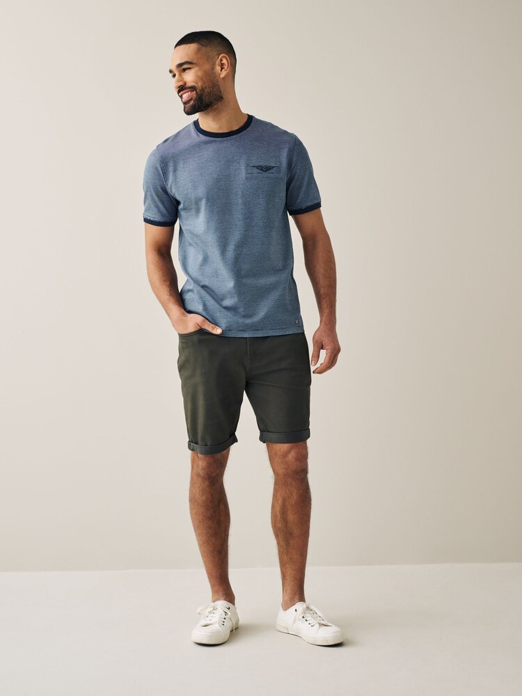Khaki Green Motionflex 5 Pocket Chino Shorts - Image 2 of 7 Khaki Green Motionflex 5 Pocket Chino Shorts - Image 2 of 7