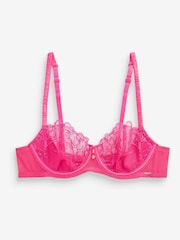 Розовый бюстгальтер с вышивкой сердец Lipsy - Image 4 of 4