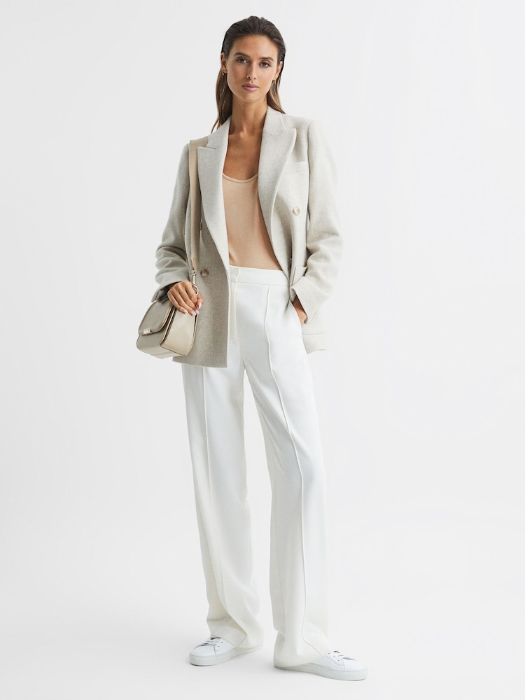 Reiss Nude Arla Scoop Neck Second Skin Vest Top - Image 7 of 7