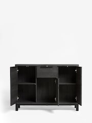 Black Bronx Oak Effect Slim Large Sideboard - Image 5 of 10