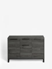 Black Bronx Oak Effect Slim Large Sideboard - Image 7 of 10