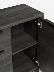 Black Bronx Oak Effect Slim Large Sideboard - Image 8 of 10