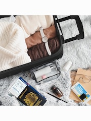 Flight Knight Black Mono Medium Hardcase Lightweight Check In Suitcase With 4 Wheels - Image 4 of 7