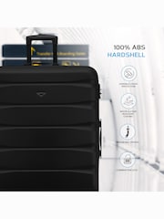 Flight Knight Black Mono Medium Hardcase Lightweight Check In Suitcase With 4 Wheels - Image 7 of 7