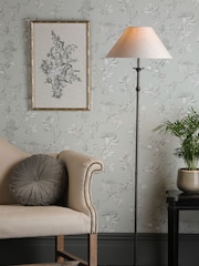 Laura Ashley Black Ludchurch Complete Floor Lamp - Image 1 of 5