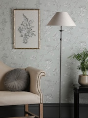 Laura Ashley Black Ludchurch Complete Floor Lamp - Image 2 of 5