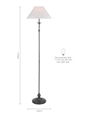Laura Ashley Black Ludchurch Complete Floor Lamp - Image 5 of 5