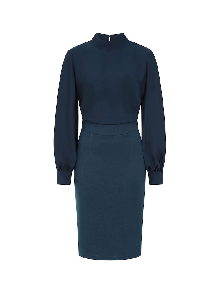 Hot Squash Blouson Sleeve Ponte Dress - Image 3 of 3