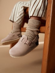 Stone Natural Leather Slip-On Clog Mules - Image 1 of 8
