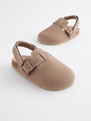 Stone Natural Leather Slip-On Clog Mules - Image 2 of 8