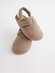 Stone Natural Leather Slip-On Clog Mules - Image 4 of 8