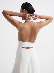 Reiss White Grace Maxi Dress With Cape - Image 4 of 8