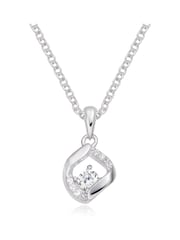 Beaverbrooks Sterling Silver Cubic Zirconia Pendant - Image 1 of 3