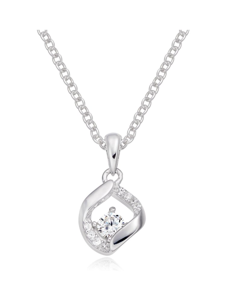 Beaverbrooks Sterling Silver Cubic Zirconia Pendant - Image 1 of 3
