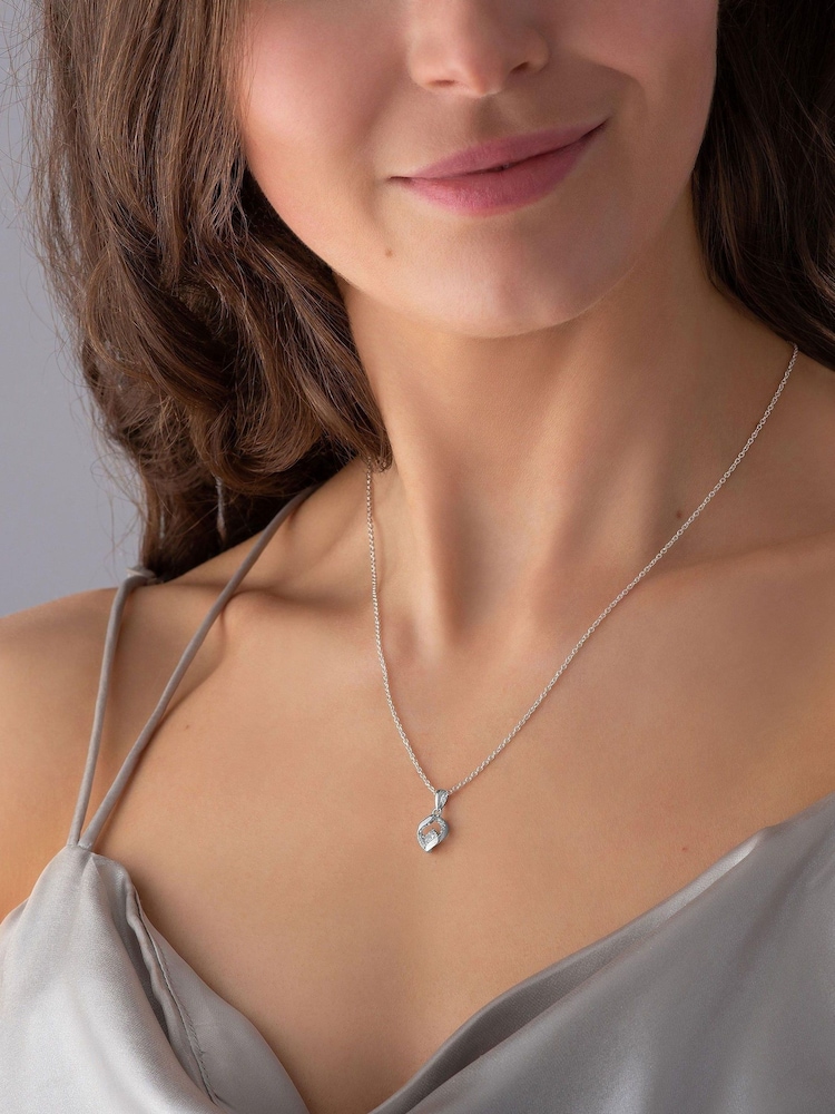 Beaverbrooks Sterling Silver Cubic Zirconia Pendant - Image 2 of 3