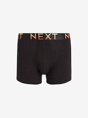 Black Ombre Waistband 4 pack A-Front Cotton Rich Boxers - Image 4 of 7