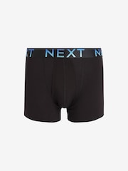 Black Ombre Waistband 4 pack A-Front Cotton Rich Boxers - Image 5 of 7