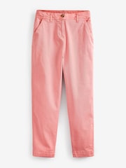 Pink Casual Chino Cotton Taper Trousers - Image 4 of 6