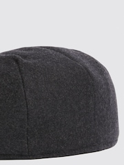 MOSS Grey Melton Flat Cap - Image 3 of 3