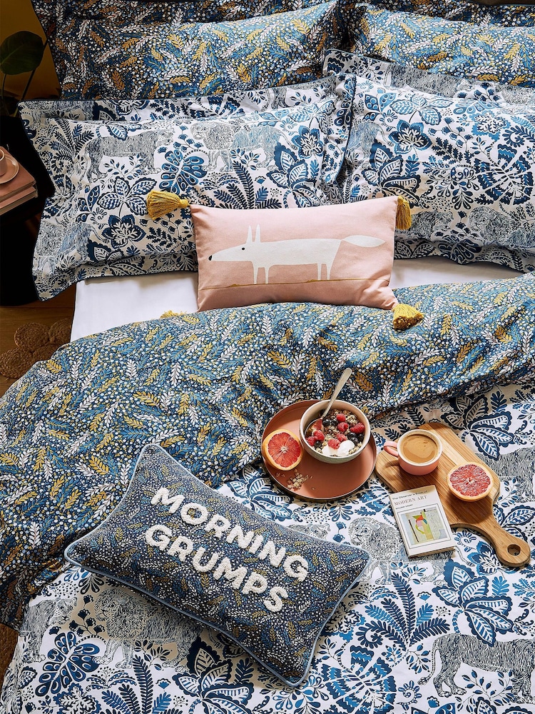 Scion Navy Blue Rumble In The Jungle Duvet Cover and Pillowcase Set - Image 1 of 5