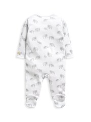 Mono blanco de algodón 100 % con estampado de elefantes de Mamas & Papas - Imagen 4 de 4
