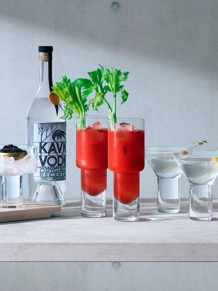 LSA International Set of 2 Clear Vodka Mixer 400ml Cocktail Glasses - Image 1 of 4 LSA International Set of 2 Clear Vodka Mixer 400ml Cocktail Glasses - Image 1 of 4