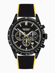 Sekonda Mens Black Canvas Strap Chronograph Watch - Image 1 of 6