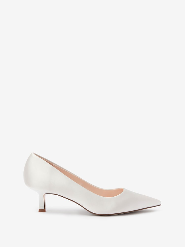 Ivory White Forever Comfort® Wedding Low Point Court Bridal Shoes - Image 4 of 7