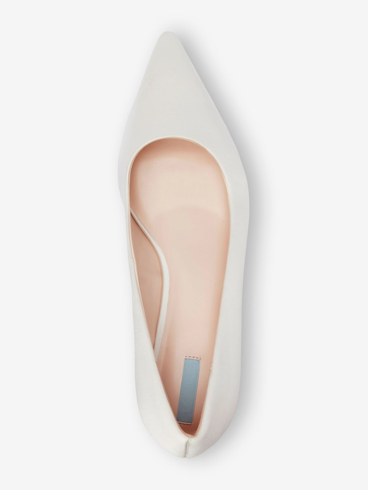 Ivory White Forever Comfort® Wedding Low Point Court Bridal Shoes - Image 6 of 7